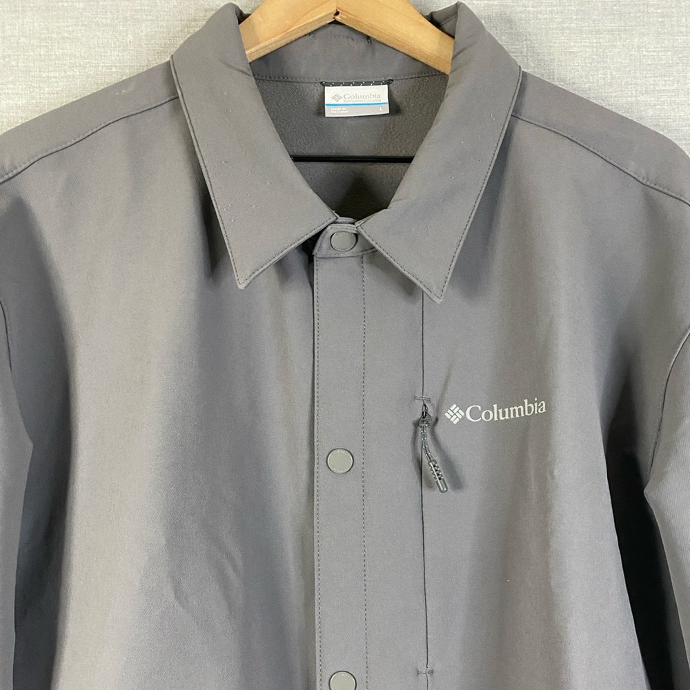 Columbia Men’s Black Mesa Fleece Lined Shirt Jacket  in Gray Size Large - Picture 3 of 7